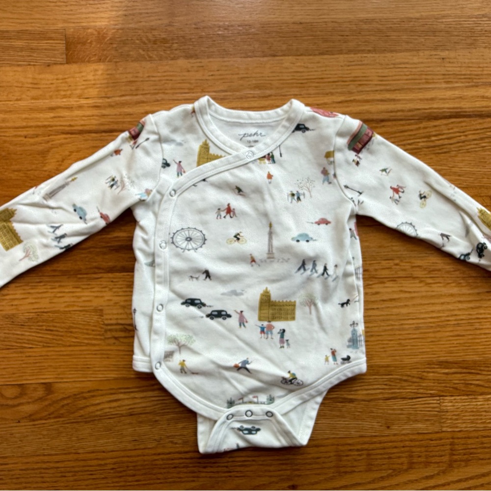 Pehr Baby London print long-sleeve bodysuit 18m